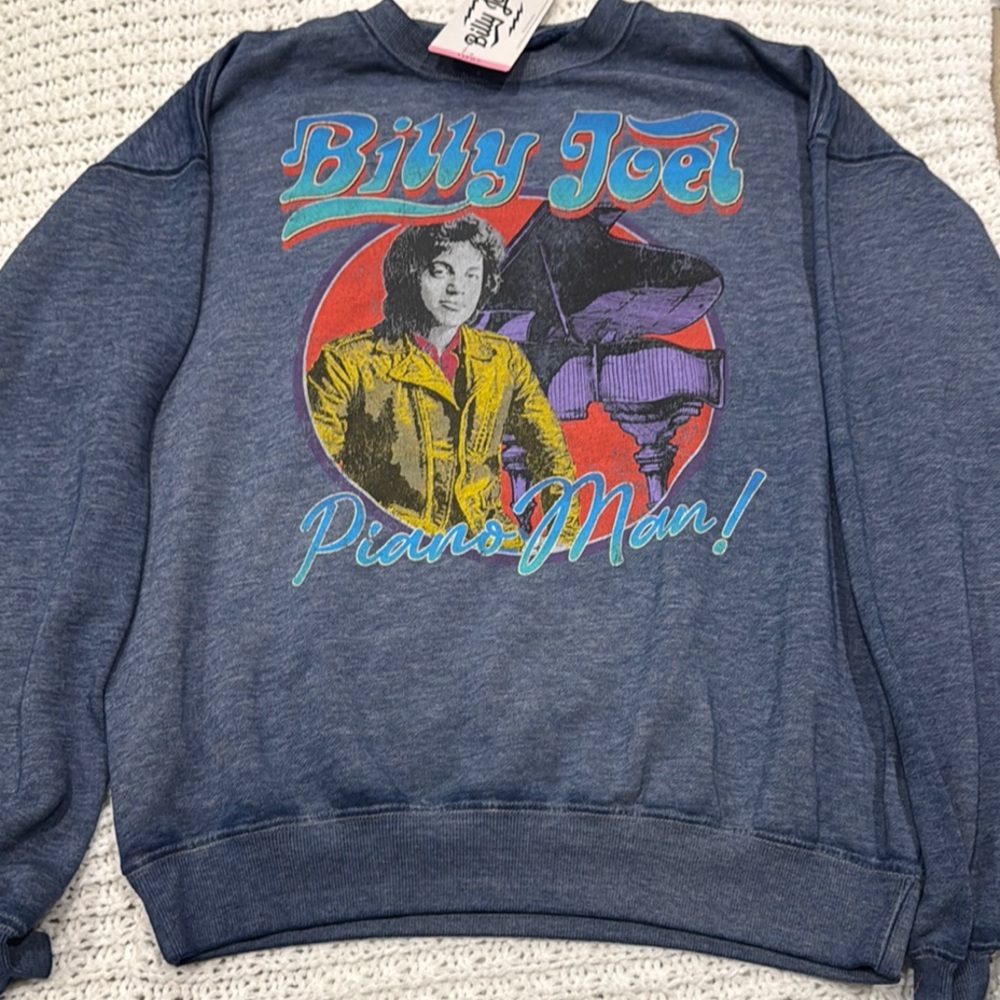 Blue Crew Neck Sweater with Classic Style